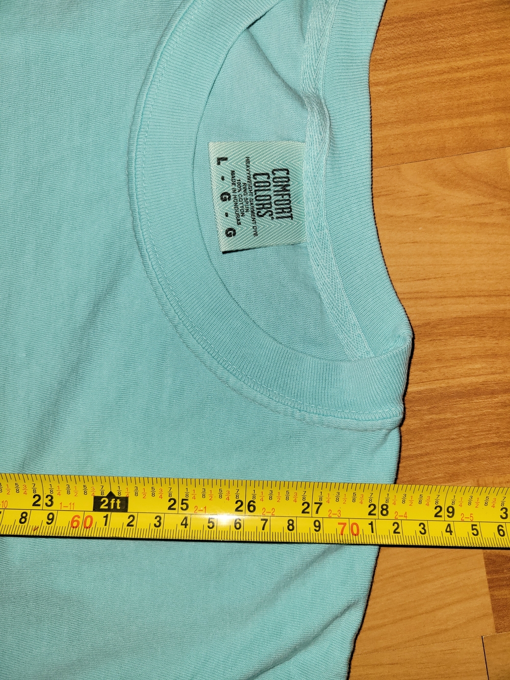 No One Gives a Duck Funny Promo Graphic Rubber Ducky Tee, Light Teal Large - Picture 4 of 5